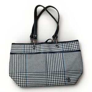 Lauren Ralph Lauren Vintage Brown Houndstooth Shoulder Bag Purse